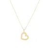 The Lovery Gold Woven Open Heart Necklace 18 Inches In Multi