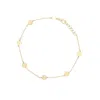 The Lovery Golden Disc Chain Bracelet In Gold