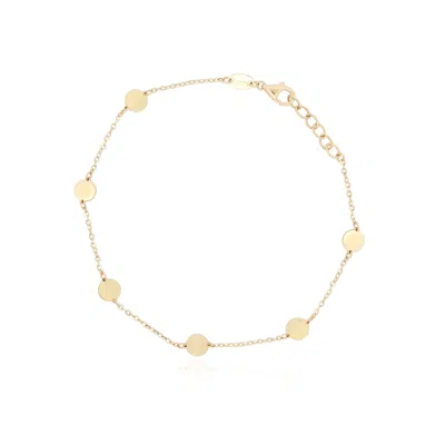 The Lovery Golden Disc Chain Bracelet In Multi
