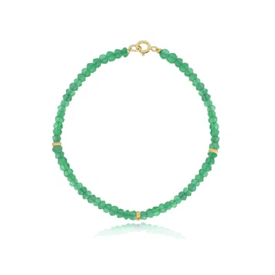 The Lovery Green Onyx Bead Bracelet
