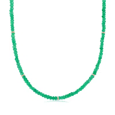 The Lovery Green Onyx Bead Necklace