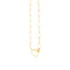 The Lovery Heart Charm Holder Paperclip Necklace In Multi