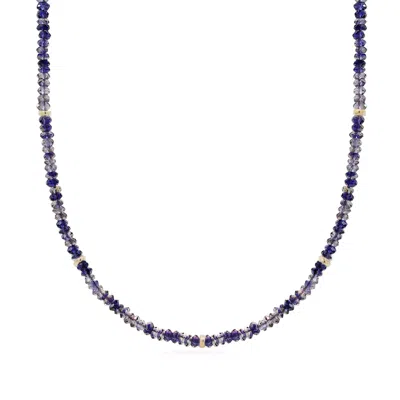 The Lovery Iolite Bead Necklace In Blue