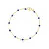 The Lovery Lapis Bead Chain Bracelet