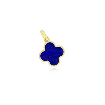 The Lovery Lapis Clover Charm 14 Millimeters