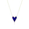 The Lovery Lapis Diamond Halo Heart Necklace In Multi
