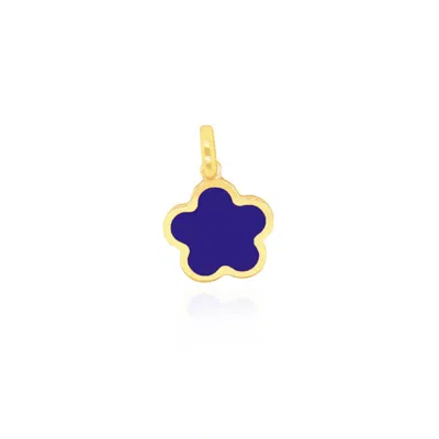 The Lovery Lapis Flower Charm In Blue