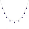 The Lovery Lapis Star Dangle Necklace In Blue
