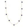The Lovery Lapis Star Station Necklace In Blue