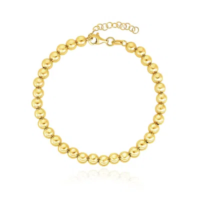 The Lovery Large Gold Ball Bead Bracelet In Multi