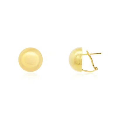 The Lovery Large Gold Button Earrings