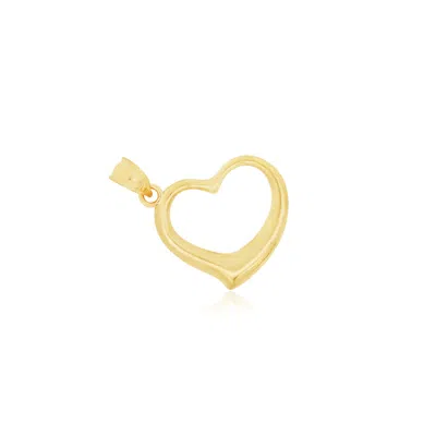 The Lovery Large Gold Open Heart Charm