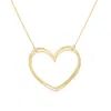 The Lovery Large Gold Open Heart Necklace