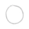The Lovery Mini Herringbone Bracelet White Gold 7 Inches In Multi