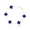 The Lovery Large Lapis Clover Bracelet In Blue