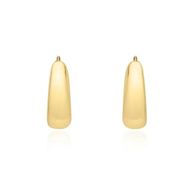 The Lovery Large Saddle Hoop Earrings In Gold