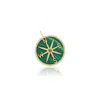 The Lovery Malachite And Diamond Halo Compass Charm In Blue