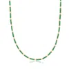 The Lovery Malachite Bar Necklace 16 Inches In Multi