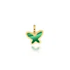 The Lovery Malachite Butterfly Charm 11mm In Multi