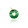 The Lovery Malachite Donut Heart Charm In Multi