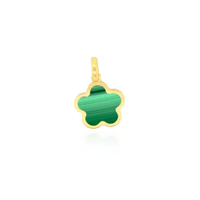 The Lovery Malachite Flower Charm In Multi