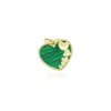 The Lovery Malachite Heart Overlay Charm 15mm In Multi