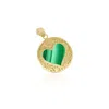 The Lovery Malachite Lace Heart Charm 22mm In Multi