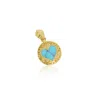 The Lovery Marbled Turquoise Lace Heart Charm 13mm In Blue