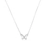 The Lovery Mini Diamond Butterfly Cutout Necklace 14k White Gold