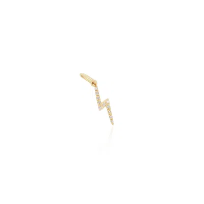 The Lovery Mini Diamond Lightning Bolt Charm In Blue