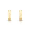 The Lovery Mini Faceted Gold Huggie Hoop Earrings In Gold