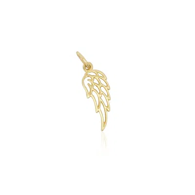 The Lovery Mini Gold Angel Wing Charm In Multi