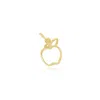 The Lovery Mini Gold Apple Charm In Multi