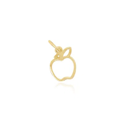 The Lovery Mini Gold Apple Charm In Multi
