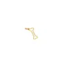 The Lovery Mini Gold Bone Charm In Multi