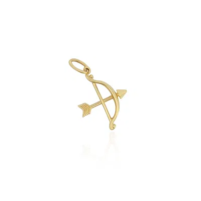 The Lovery Mini Gold Bow And Arrow Charm In Multi