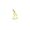 The Lovery Mini Gold Bunny Charm In Multi
