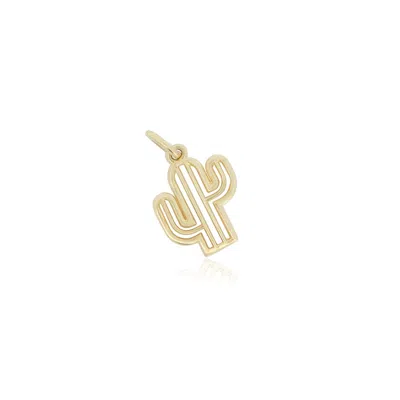 The Lovery Mini Gold Cactus Charm In Multi