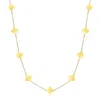 The Lovery Mini Gold Clover Necklace In Multi
