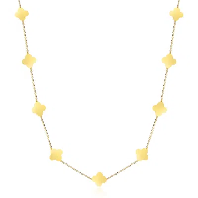 The Lovery Mini Gold Clover Necklace In Multi