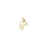 The Lovery Mini Gold Croissant Charm In Multi