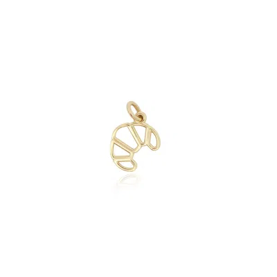 The Lovery Mini Gold Croissant Charm In Multi