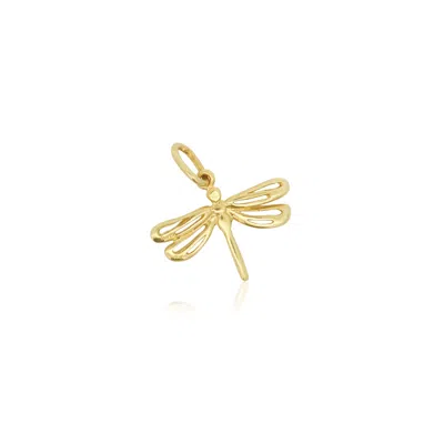 The Lovery Mini Gold Dragonfly Charm In Multi