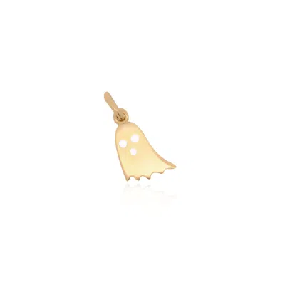 The Lovery Mini Gold Ghost Charm In Multi