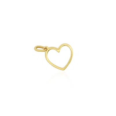 The Lovery Mini Gold Heart Charm In Multi