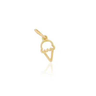 The Lovery Mini Gold Ice Cream Cone Charm In Multi