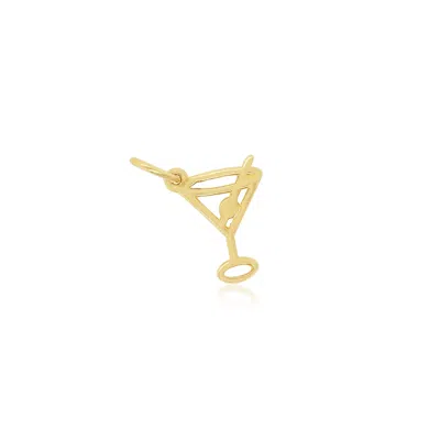 The Lovery Mini Gold Martini Glass Charm In Multi