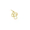 The Lovery Mini Gold Mushroom Charm In Multi