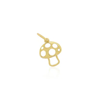 The Lovery Mini Gold Mushroom Charm In Multi