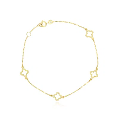 The Lovery Mini Gold Open Clover Bracelet
